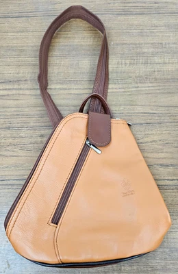 Genuine Italian Leather Vera Pelle Convertible Backpack, Never Used - Image 1 of 4