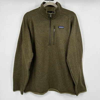 Patagonia Herren Fleece Quarter Zip Pullover Sweater Gr. L Khaki Grün - Bild 1 von 4