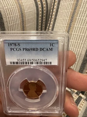 1978-S Lincoln Memorial 1c Proof PCGS PR69RD Deep Cameo Coin - Image 1 of 3