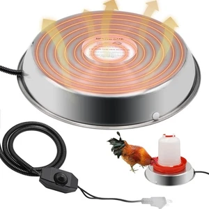Chicken Water Heater, 13'' Heated Base for Metal Plastic Poultry Founts Waterer - Picture 1 of 9