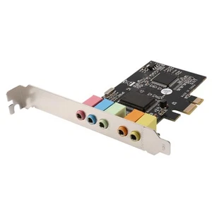 PCIe Sound Card PCI-E X1 CMI8738 Chip 32/64 Bit Sound Card Stereo 5.14226 - Picture 1 of 8