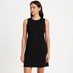 DKNY Black Sleeveless Round Neck Shift Dress Womens Size Casual Active Medium - Picture 1 of 10