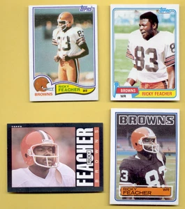 1981-1985 Topps RICKY FEACHER Cleveland Browns 4-Card Lot Rookie RC - Picture 1 of 1