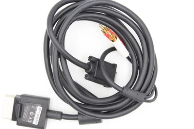 Microsoft X851849001 High Definition VGA AV Black Cable Xbox 360 Console GENUINE - Image 1 of 4