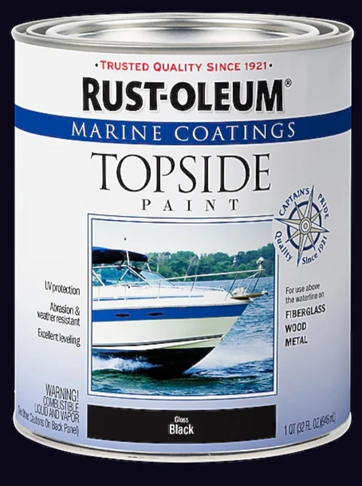 Revestimentos marinhos ferrugem-óleo pintura superior, brilho, preto, 1 quarto - Imagem 1 de 1