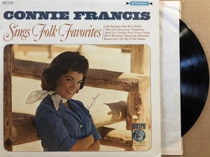 Connie Francis - Signiertes Plattenalbum "Sings Folk Favorites" mit Schallplatte - Bild 1 von 1