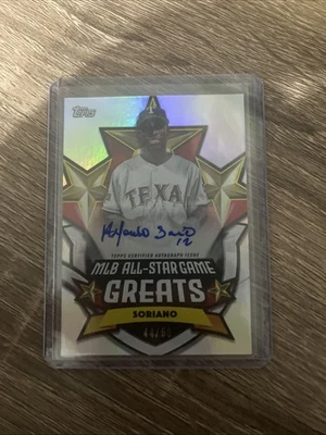 Alfonso Soriano 2025 Topps All-Star Mega #ASGG-AS2 All-Star Game Greats Auto/50 Foto 1 de 2