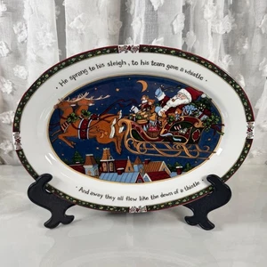 A Christmas Story Susan Winget Porcelain Oval Serving Platter Portmeirion Studio - Picture 1 of 12