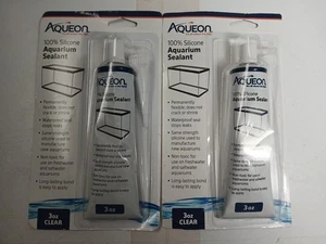 Aqueon 2 Stk. Set 100 % Silikon Aquarium Wasserdicht Dichtstoff Ungiftig Klar 6oz - Bild 1 von 4
