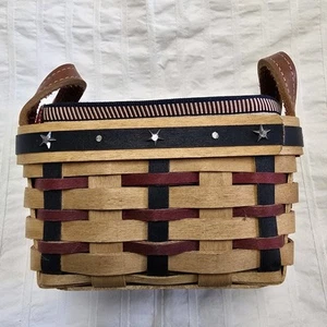 Longaberger Collectors Club Proudly American Salt Pepper Basket Liner Protector - Picture 1 of 8