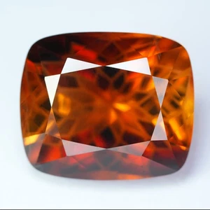 Cojín 34,48 quilates certificado ICA muy bueno 100 % natural topacio naranja amarillento - Imagen 1 de 9