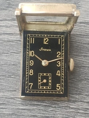 Vintage Art Deco men's german Stowa rectangular case hand-winding watch cal. 70 - Image 1 of 4