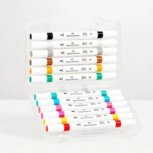 12 Colour Acrylic Paint Pen Marker Dual Tip For Car Tyre Metal Glass Rubber Pens - Bild 1 von 20