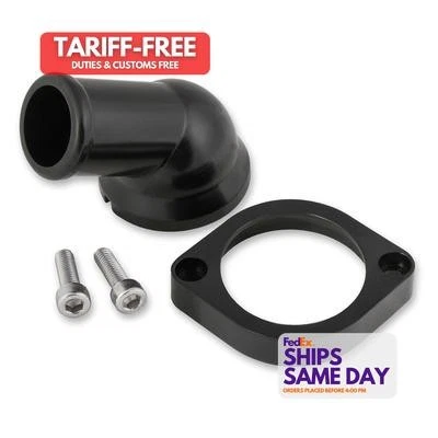 Mr Gasket 2670BK, One Black Aluminum Water Neck - Swivel Style Gm Ls Fits 97-Up  - Image 1 of 4