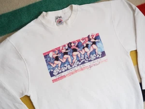 VTG 80s 90s Fruit Loom Oyster Dance Jill Neal USA White Pullover Sweatshirt M - Picture 1 of 7