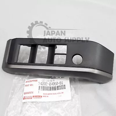 OEM GENUINO TOYOTA 16-23 TACOMA LH INTERRUPTOR PUERTA CONDUCTOR PANEL DE MOLDURA 74202-04060-B1 Foto 1 de 4
