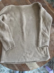 VINTAGE DKNY COTTON BOAT NECK SWEATER WOMEN'S SIZE MEDIUM GRAY KNIT 3/4 Sleeve - Picture 1 of 7