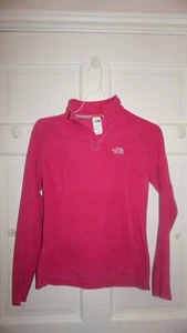 The North Face Womens Pink Long Sleeve Quarter Zip Pullover Sweatshirt Size XS - Picture 1 of 6