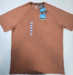 Dickies Cooling Short Sleeve Pocket T-Shirt Large Redish Orange NWT - Picture 1 of 4