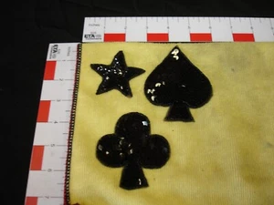 Vintage Sequins, sequine patch black spade, clover, star shape set - Picture 1 of 4