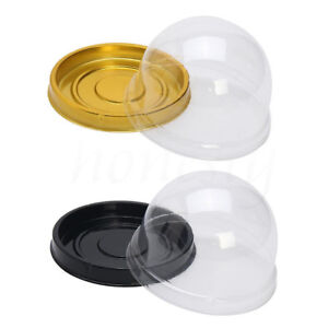 100X Clear Plastic Mini Cupcake Boxes Cake Packing Boxes Muffin Pod Dome Box