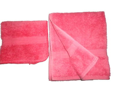 RALPH LAUREN КЛАССИЧЕСКИЙ КОРАЛЛ (2ШТ) ВРУЧНУЮ ПОЛОТЕНЦЕ И МОЧАЛКА КОМПЛЕКТ - Изображение 1 из 3