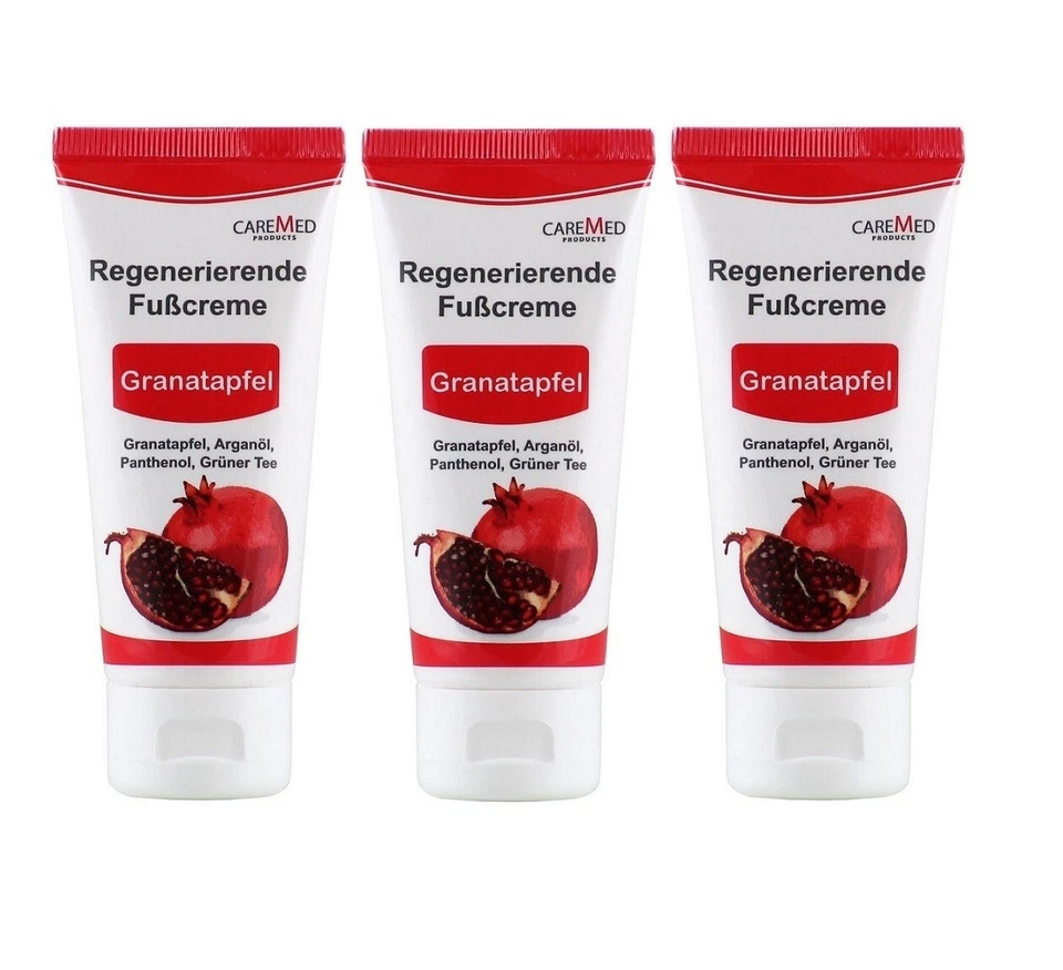 CareMed Regenerierende Fußcreme Granatapfel 3x 75ml