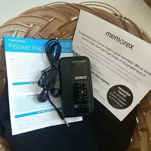 USED Memorex AM/FM Portable Pocket Radio MR4240 - Black - Picture 1 of 2
