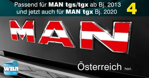 W.B.A. Aufkleber passend für Man Emblem TGX NEU ab Bj. 2020 Motiv Österreich 4 - Bild 1 von 9