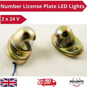 2Pcs Number License Plate LED Lights Lamp 24V for VOLVO MERCEDES RENAULT DAF - Picture 1 of 10
