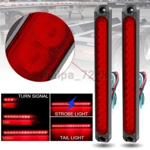 2X Remolque LED rojo secuencial Camión Parada Cola Señal de giro trasero Barra de luz de freno - Imagen 1 de 10