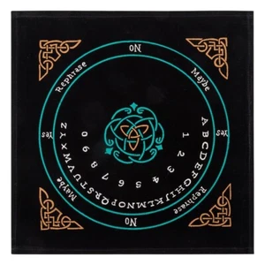 PENDULUM OUIJA VELVETEEN ALTAR MAT - Celtic Triquera 30 x 30 cm - Picture 1 of 1