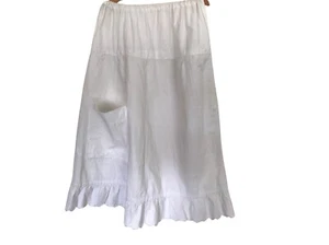 Vintage Victorian Edwardian Cotton Lace Frill Cotton Apron Skirt | S M L - Picture 1 of 14