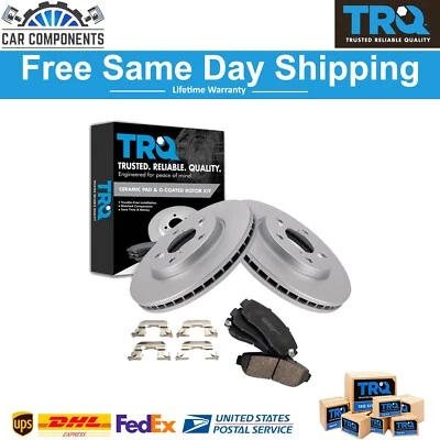 Nuevo juego de pastillas de freno delanteras de cerámica y rotor recubierto TRQ para Honda Odyssey 2005-2010 Foto 1 de 4
