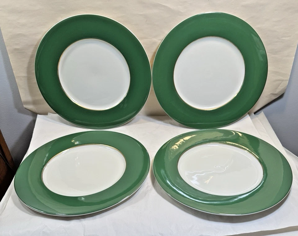 Bangladesh / Green Monno by Crate & Barrel Dinner Plates 11" - NOS, Unused - 4 - image 1 of 4