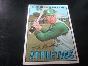 Mike Hershberger (Kansas City Athletics - di) 1967 carta top #323 eccellente - Foto 1 di 2