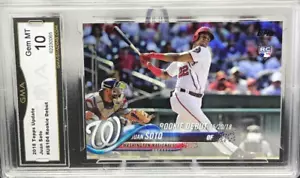 2018 Topps Update Series Juan Soto Gem Mint 10 Rookie Debut #104 Nationals MY6 - Picture 1 of 3