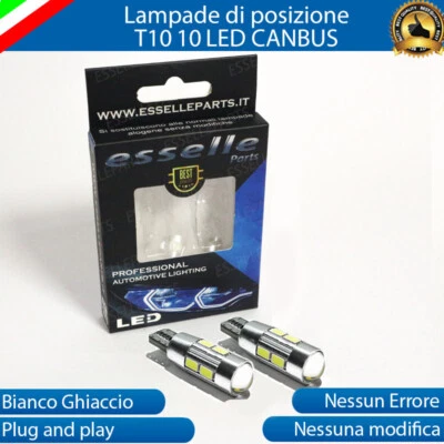 COPPIA LUCI POSIZIONE 10 LED DAIHATSU CUORE 6 VI T10 W5W CANBUS NO ERROR 6000K - Immagine 1 di 4