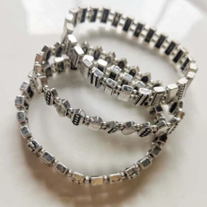 Pulsera elástica apilable Premier Designs 3 piezas regalo vintage mujer fiesta joyería - Imagen 1 de 4