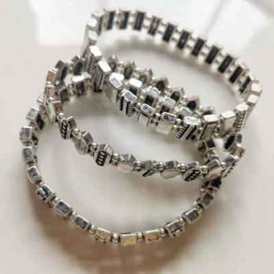 Pulsera elástica apilable Premier Designs 3 piezas regalo vintage mujer fiesta joyería Foto 1 de 4