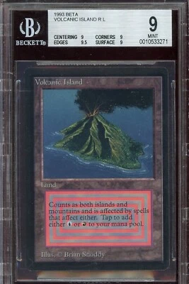 1993 BGS 9 Beta Volcanic Island ~ QUAD+9.5 ~ Vintage MTG/Magic!!! - Image 1 of 2
