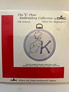 Bebé. Niño. Placa L. Kit bordado estampado. DMC. Nuevo - Imagen 1 de 3