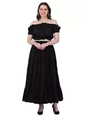 Falda de 25 yardas de algodón de danza del vientre gitana tribal Wevez - Imagen 1 de 4