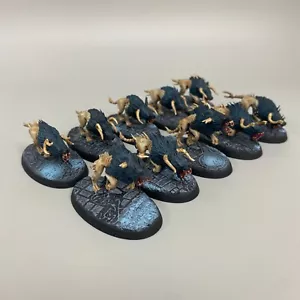 10 CHAOS WARHOUNDS WARHAMMER AGE OF SIGMAR SOULBLIGHT UNDEAD SLAVES TO DARKNESS - Picture 1 of 4