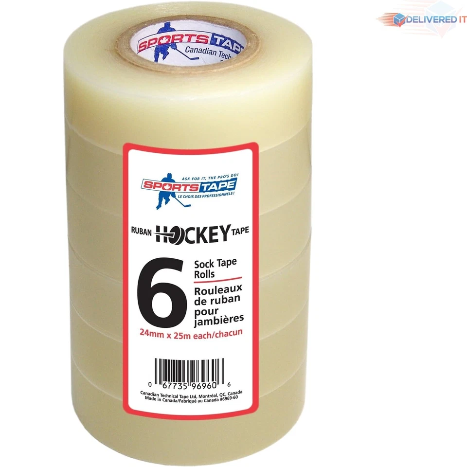 Sportstape Hockey Tape Multipack Clear 6 Roll Standard