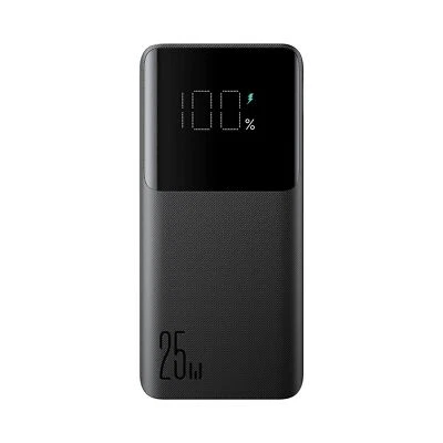 Powerbank mit Display 25W 10000mAh in Schwarz mit Schnellladetechnologie PD/SFC - Bild 1 von 4