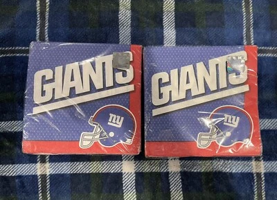 Бумажные салфетки для обеда и банкета New York Giants NFL Pro Football Sports - Изображение 1 из 2