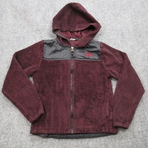 The North Face Jacket Girls Medium 10 12 Gray Fleece Long Sleeve Hooded Full Zip - Picture 1 of 10