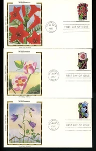 US FDC #2647-2696 Colorano 1992 Columbus OH States Wildflowers Plants Set of 50 - Picture 1 of 12