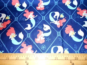 17"  Disney Little Mermaid Nautical Net Fabric - Picture 1 of 1